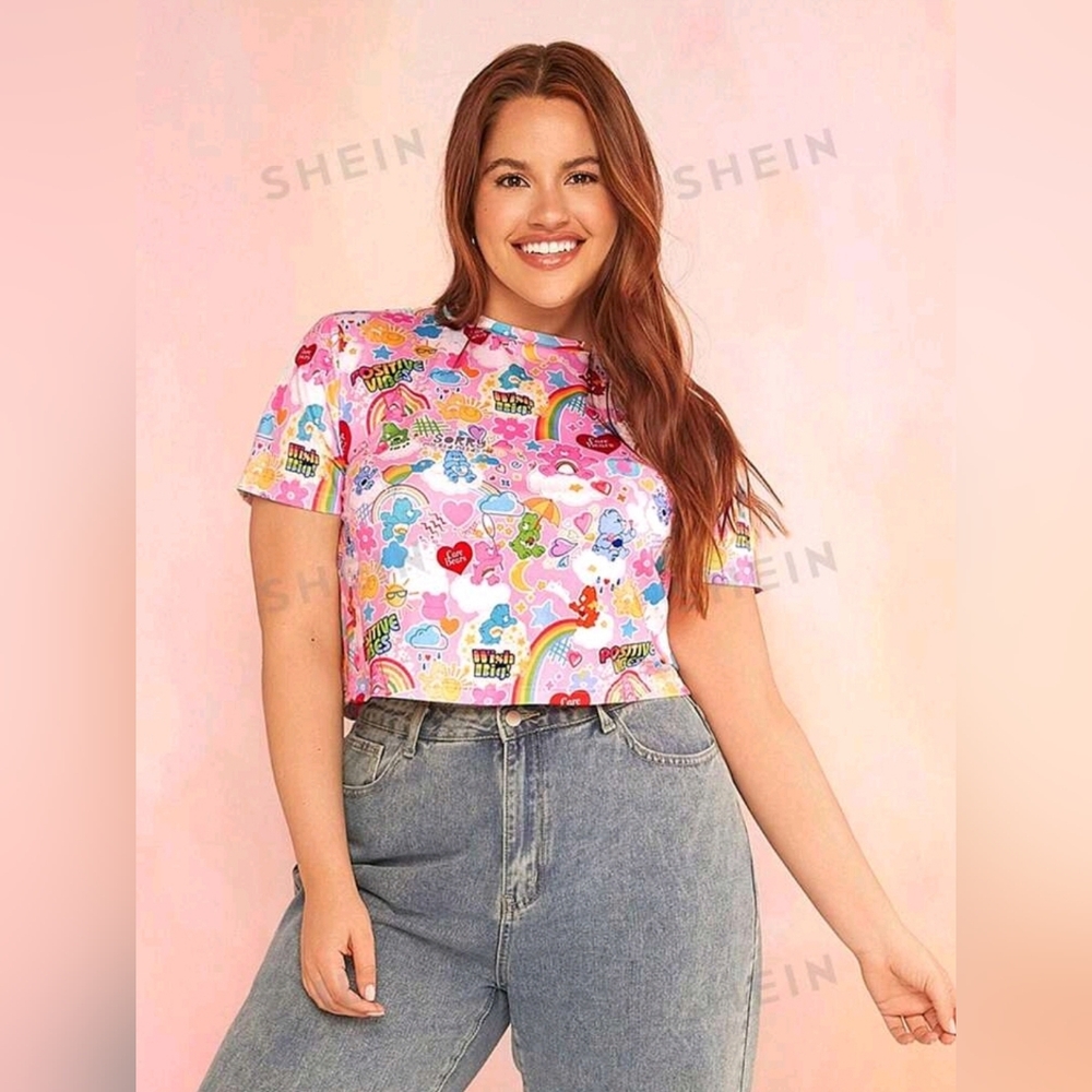 Kawaii Care Bear Cropped shirt. Various sizes available.